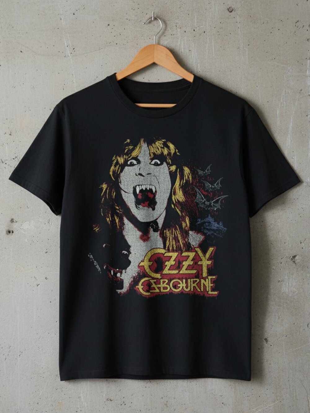 Ozzy Osbourne Vintage Horror Graphic T-Shirt – Classic Heavy Metal Band Tee